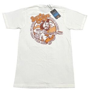 NEW‎ Seager Co. x Waylon Jennings Walk the Line T Shirt Small White Double Sided